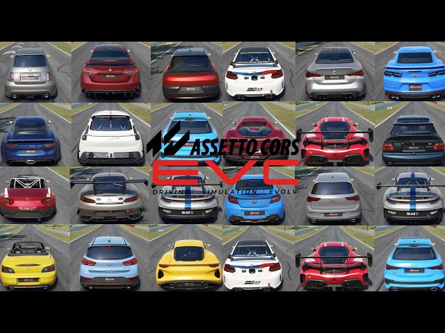 ASSETTO CORSA EVO | ALL 20 INITIAL EARLY ACCESS CARS GAMEPLAY SOUND TEST