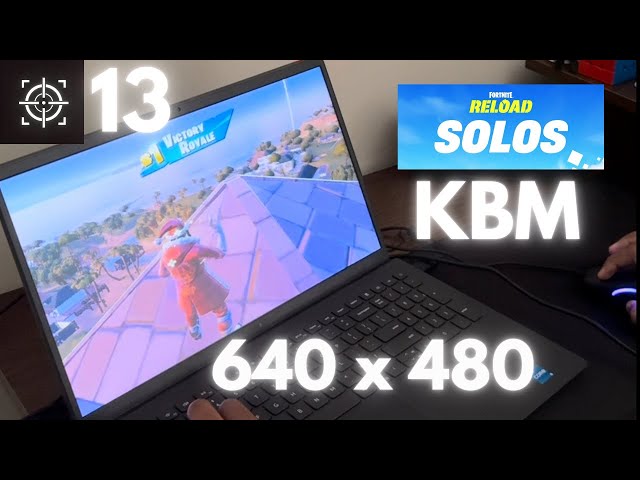 Fortnite reload | 13 kill win in solos(low end laptop)