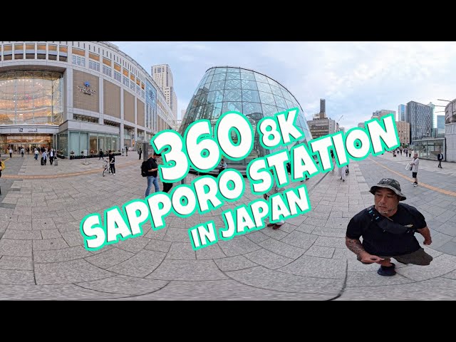 Virtual Sapporo Station 360 Front Area View & Inside Station in Hokkaido June 17, 2024