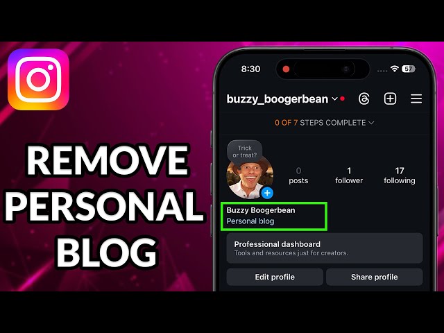 How To Remove Personal Blog From Instagram