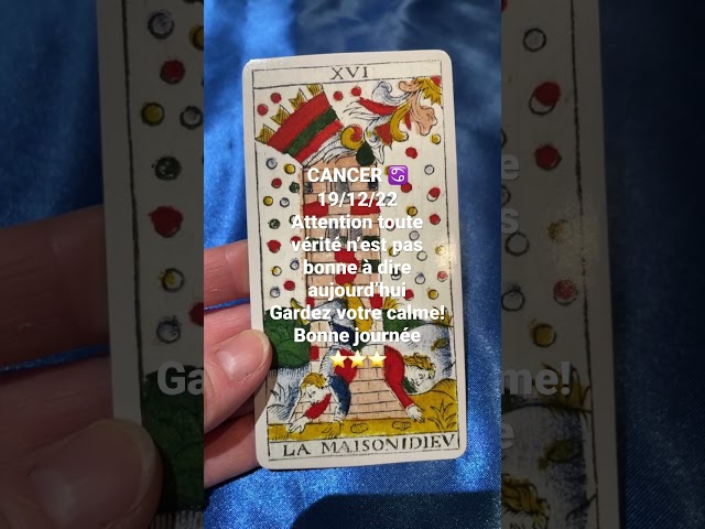 CANCER ♋️ 19/12/22#tarologue #tarotcardreading #astrotarot #tarologie #tarots