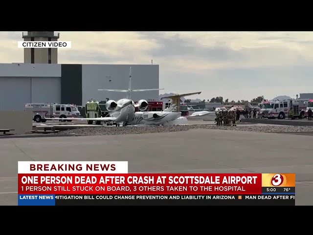 1 dead, 3 hospitalized after crash at Scottsdale airport