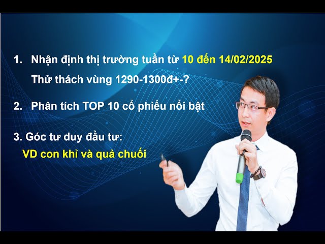 Chứng khoán hàng ngày: Nhận định thị trường tuần từ 10 đến 14/02/2025. Thử thách vùng 1290-1300đ+-?