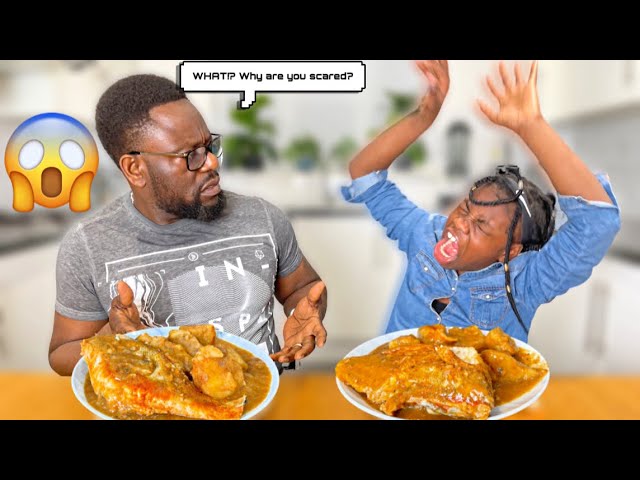 ACTING SCARED OF MY AFRICAN DAD TO SEE HOW HE REACTS PRANK *MUST WATCH*