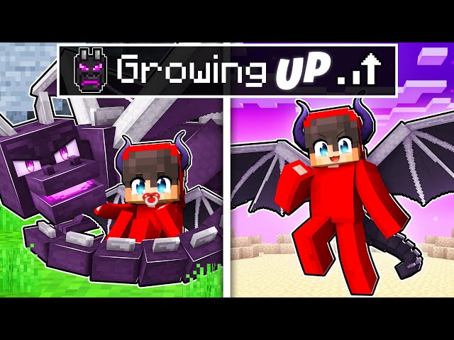 GROWING UP as a DRAGON In Minecraft!