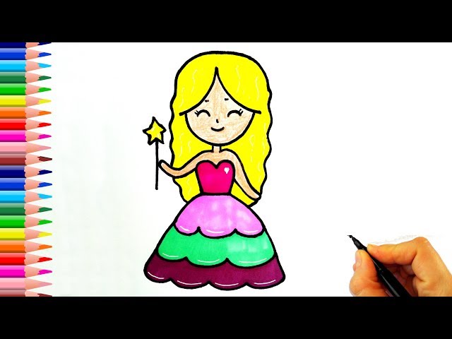 Prenses Nasıl Çizilir? - Prenses Çizimi - Kolay Prenses Çizimi - How To Draw a Princess