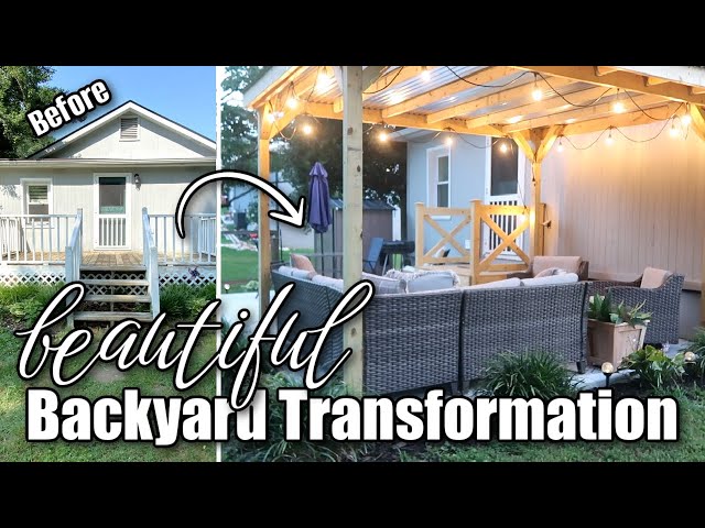 BEAUTIFUL BACKYARD TRANSFORMATION / SMALL BACKYARD MAKEOVER ON A BUDGET / SUMMER 2023