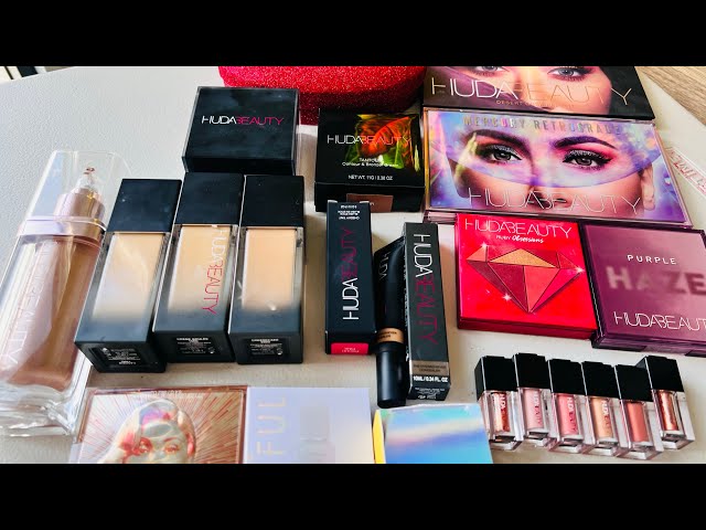 Top Huda Beauty products swatches, and Unboxing