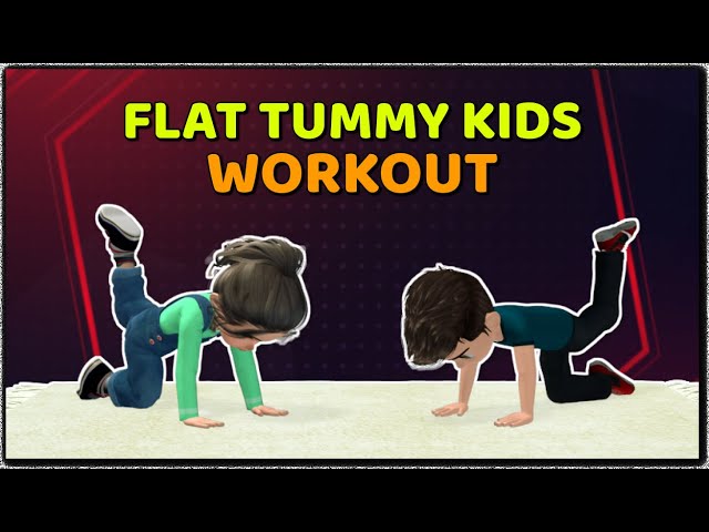 11-MIN MAT EXERCISE FOR FLAT TUMMY - KIDS WORKOUT