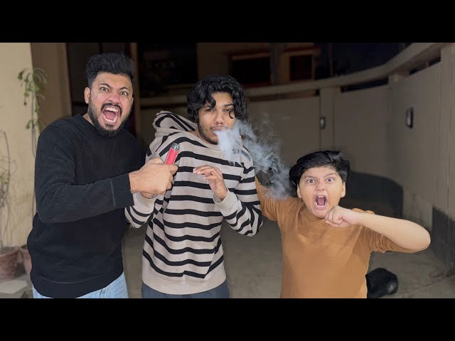 Abdullah ko vape 💨 pety howy pakar leya 😳||Anas Bhai ny bht mara ||Karachi food eat festival me gaye