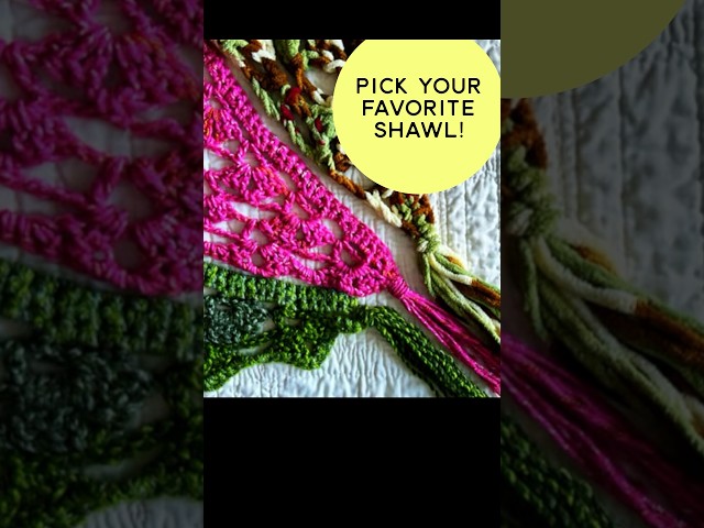 Crochet Shawls! Same Pattern 3 Times! #crochet #yarn #shawl