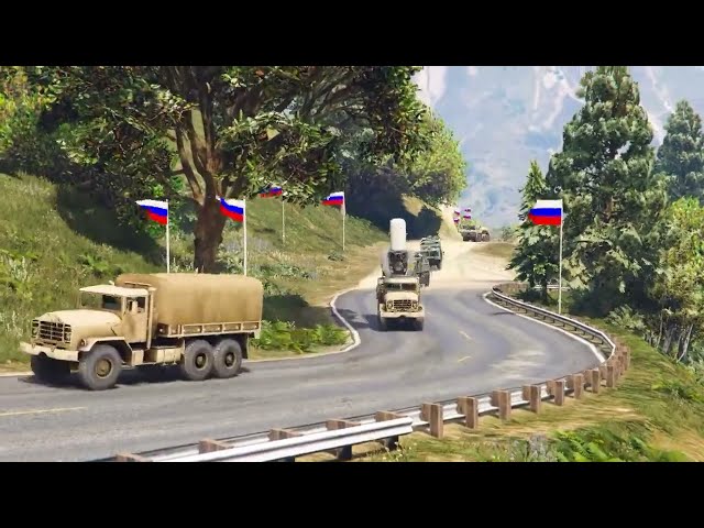 PUTIN UNDERSTIMATED NATO; Ukrainian Fighter Jets & Drone Attack on Russian Army Weapons-GTA5