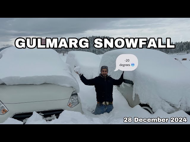 Heavy snowfall ❄️in Gulmarg,Kashmir in December 28 ,2024 || daily vlogs | Gulmarg latest video