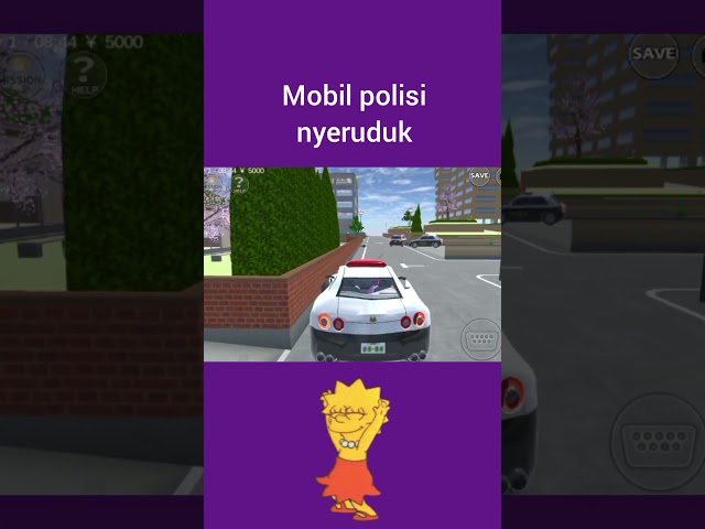 Mobil polisi nyeruduk #sakuraschoolsimulator #sakura #shorts