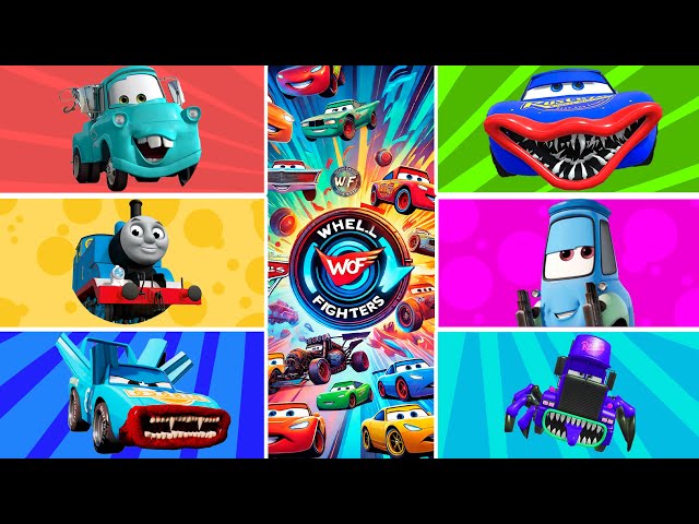 Epic Battle 🟦🎯BLUE MONSTERS🎯🟦| Mater Eater , Fura Head Eater , Thomas & Friends , Spider McQueen !