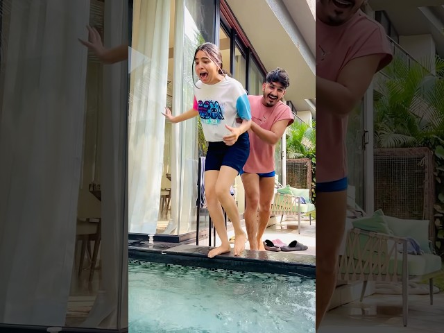 Mujhe Swimming Pool mein dhakka de diya 😱😂 #priyalkukreja #shorts #ytshorts