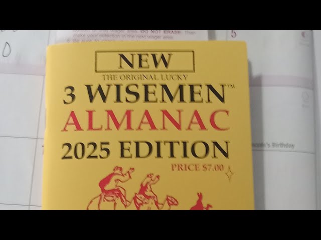 💥3 WISEMEN ALMANAC 💥Lottery specials for 3&4 digit in Feb 2025