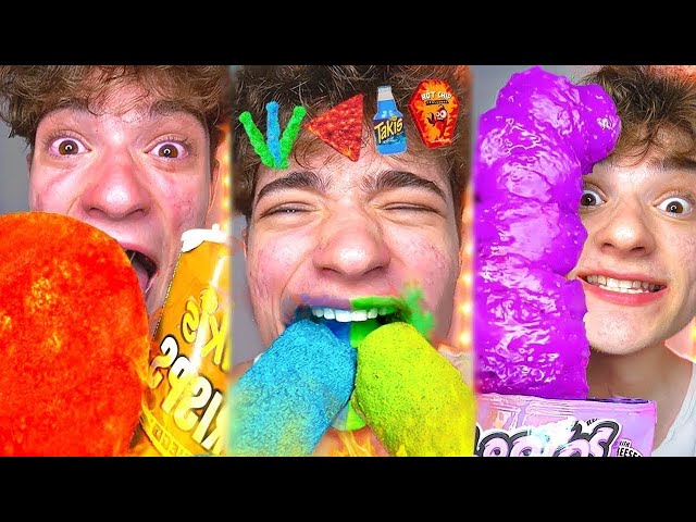 Giant Food, Tiny Food, Color Food and Extreme Spicy! - Food Challenges