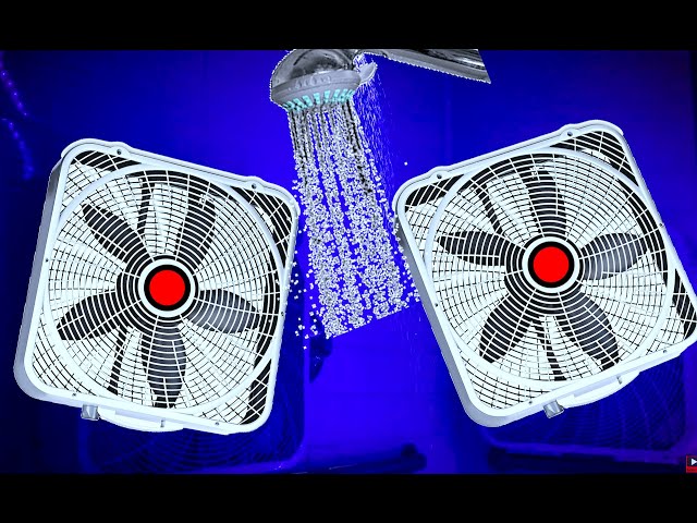 🔴 SHOWER + BOX FAN SOUND with Dim Screen = White Noise Sleep