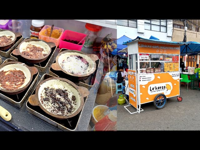 KUE LEKER, CREPES RENYAH DENGAN BANYAK VARIASI TOPING - Indonesian Street Food