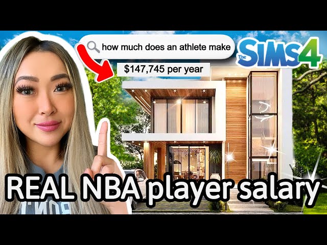 building a house for an athlete using REAL LIFE salaries in Sims 4: Career build series ep 10