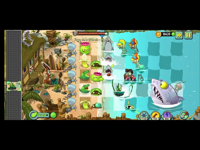 Me completo Playa de la Gran Ola y paso a Tiempos Modernos. EN PVZ 2