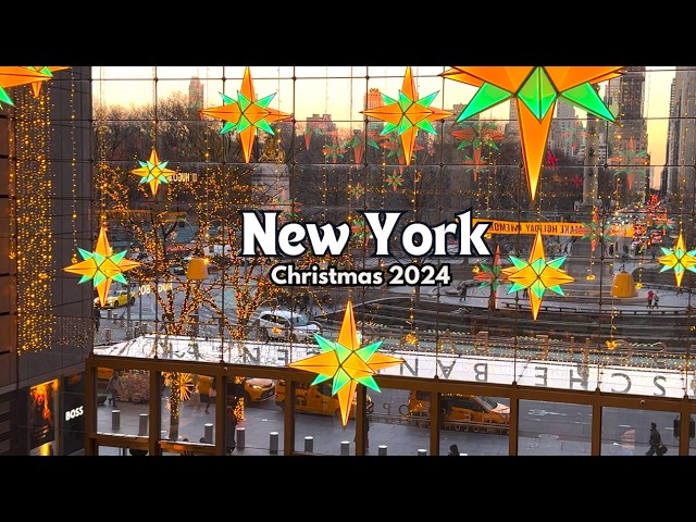 4K NYC Christmas Walk 2024 | Festive Uptown Manhattan in Full Holiday Spirit 🎄✨ NYC Holiday Market