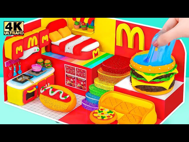 12+ DIY Miniature House Compilation ❤️ Build McDonalds Miniature House from Cardboard, Polymer Clay