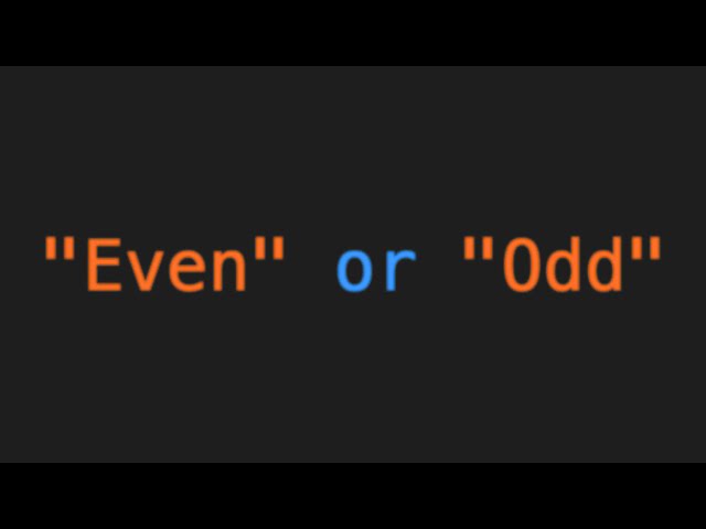 Is Number EVEN or ODD? (Q7, Python Questions)