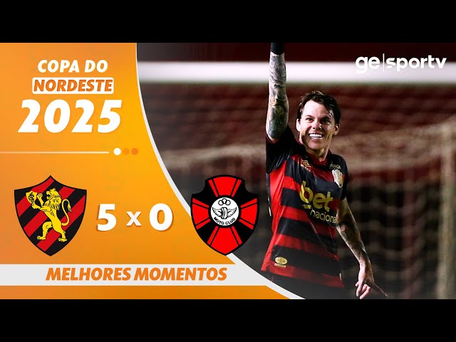 SPORT 5 X 0 MOTO CLUB | MELHORES MOMENTOS | COPA NORDESTE 2025 | ge.globo