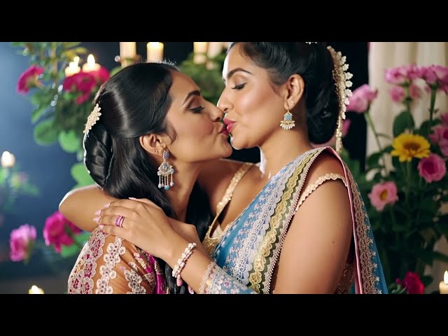 indian woman lesbian kissing