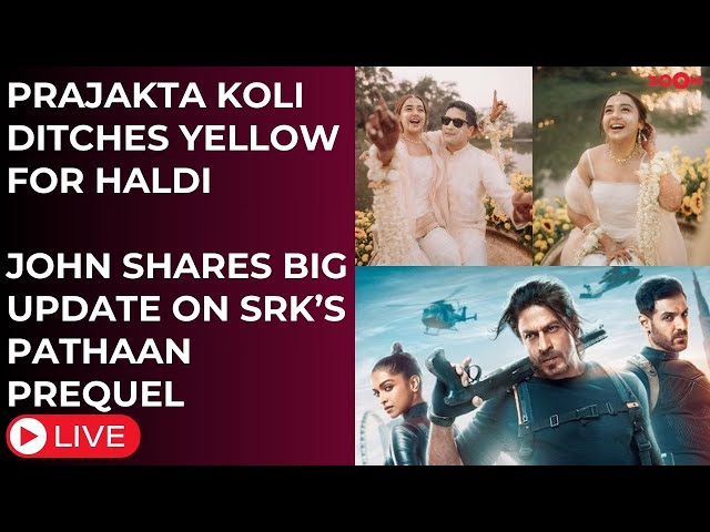 Bollywood News LIVE: Prajakta DITCHES Yellow for Haldi | John shares UPDATE on SRK’s Pathaan prequel