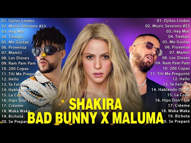 SHAKIRA, BAD BUNNY, MALUMA MIX 2023 - LATINO MIX 2023 LO MAS NUEVO - MIX CANCIONES REGGAETON 2023