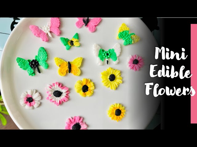 DIY Mini Edible Flowers / Easy Fondant Flowers for Cake Decorations / Flowers using Silicone Moulds