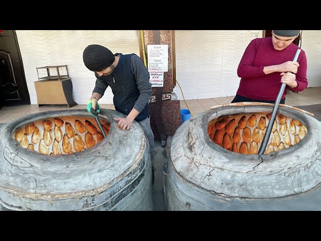 TANDOORI SAMOSA sold 1.500 per day | POPULAR STREET FOOD ASIA UZBEKISTAN