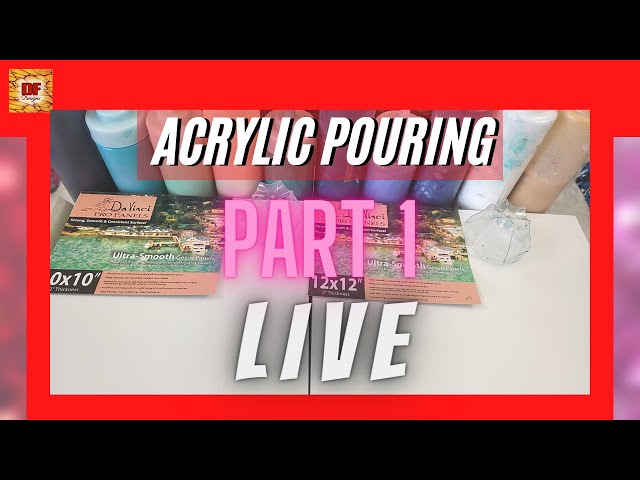 PART 1 Cup Bottom Pour Reverse Dip Flowers On Cradleboards | Acrylic Pouring  LIVE