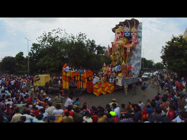 India Biggest Ganesh 2024 | Khairatabad Ganesh Nimajjanam in Tank Bund Hyderabad | 360 VR Full Video