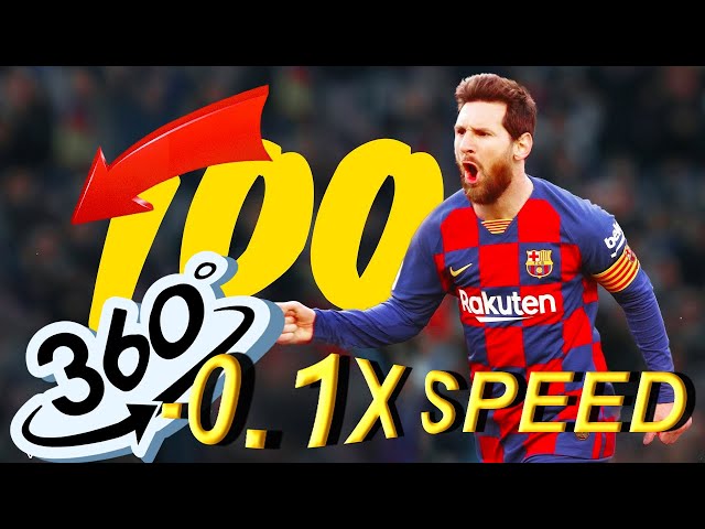 Lionel Messi siuuu (Speed -0.1x)!🎨⚽. But it's 360 degree video. 360 ​​VR Video