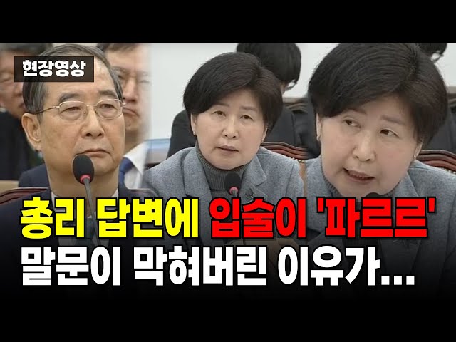 [현장영상] 한덕수 한마디에 입술이 '파르르'…말문이 막혀버린 이유가 / News