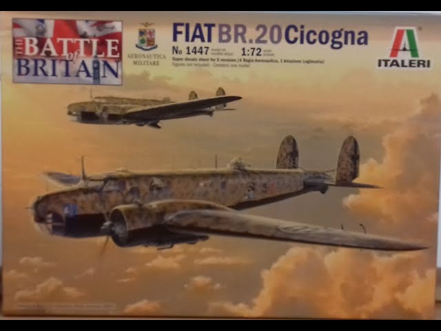 WHATS IN THE BOX? ITALERI 1/72 FIAT BR.20 CICOGNA, NO 1447, BATTLE OF BRITAIN. KIT REVIEW No 55.