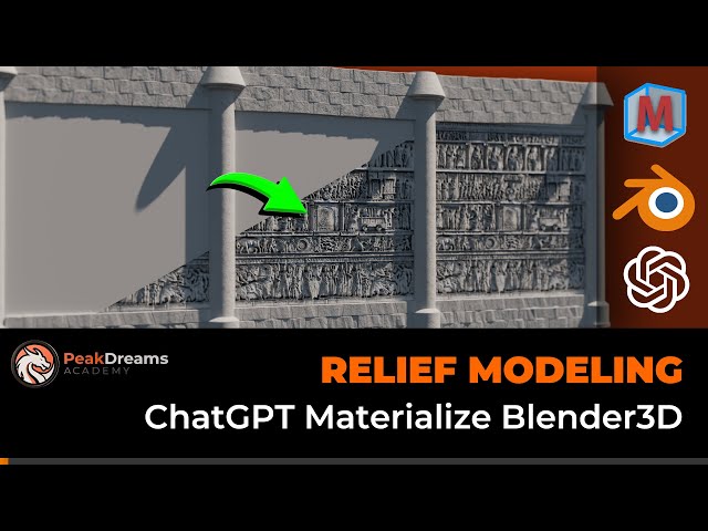 Relief Modeling in Blender 3D - ChatGPT Materialize Blender3D