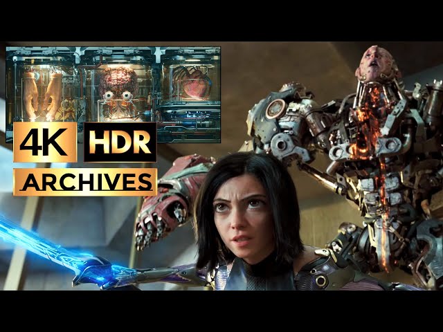 Alita: Battle Angel [ 4K - HDR ] - Alita Kills Grewishka Scene (2019)