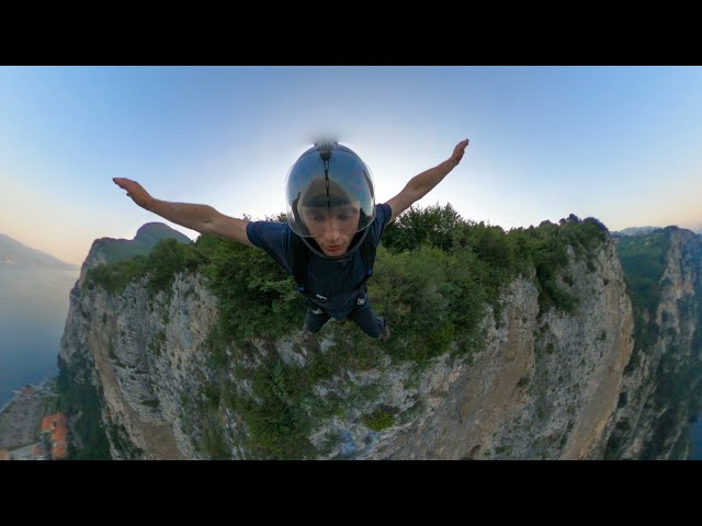 BASE Jump Over Lake Garda in Italy | Immersive 360 VR