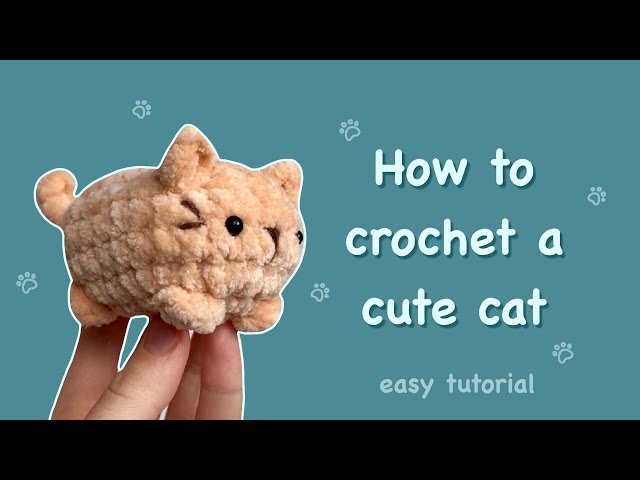 How to crochet a CUTE CAT | Easy tutorial for beginners