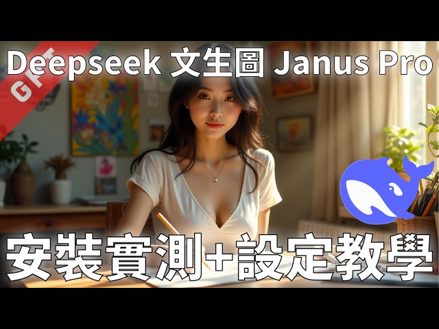 [字幕版] Deepseek 文生圖 Janus Pro!!! 安裝測試+ 設定教學 #廣東話 #deepseek #januspro #ai創作 #aiart #ai繪圖