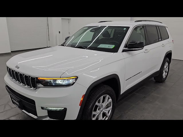 2021 JEEP GRAND CHEROKEE L LIMITED IN BRIGHT WHITE FACTORY DVD 4K WALKAROUND 25J7A