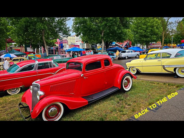 2023 MSRA Back to the 50s car show Samspace81 coverage Rain & Shine classic cars hot rods street rod