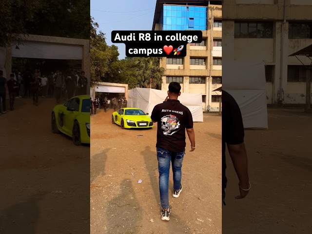 Taking supercar in college campus!! #cars #automobile #audi