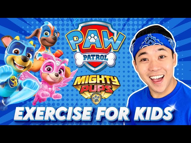 🐶🦸🏻‍♂️ Paw Patrol MIGHTY PUPS Videogame Workout | Epic Kids Exercise