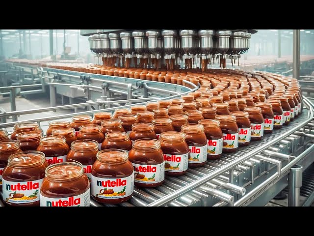 How Nutella Is Made | Factory Production of Chocolate Spread Using Advanced Technology